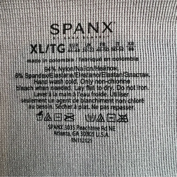 Spanx XL Grey Watercolor Leggings EUC - Picture 9 of 9